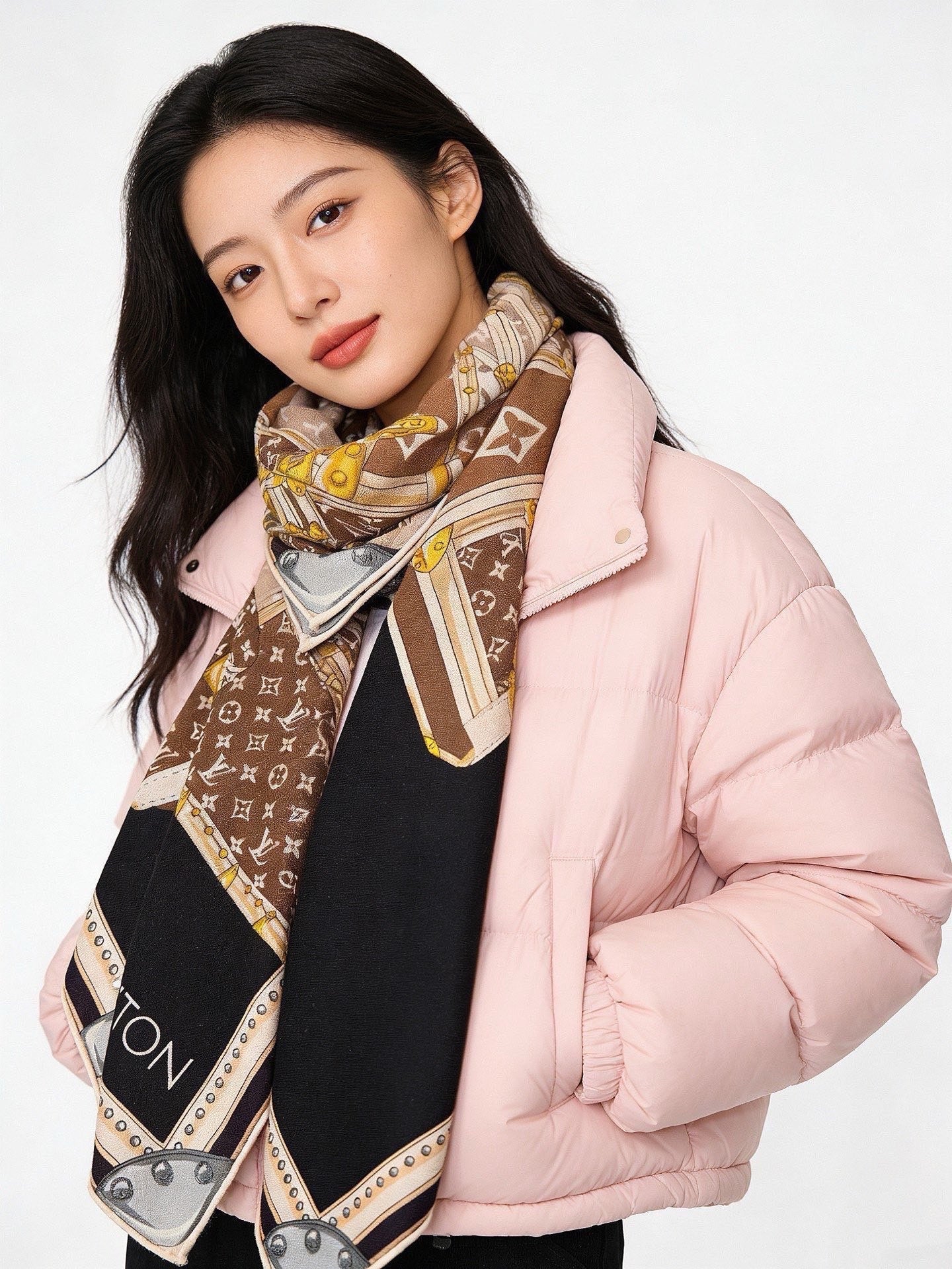 LV 26S SCARF 135 IN CASHMERE AND SILK 320942
