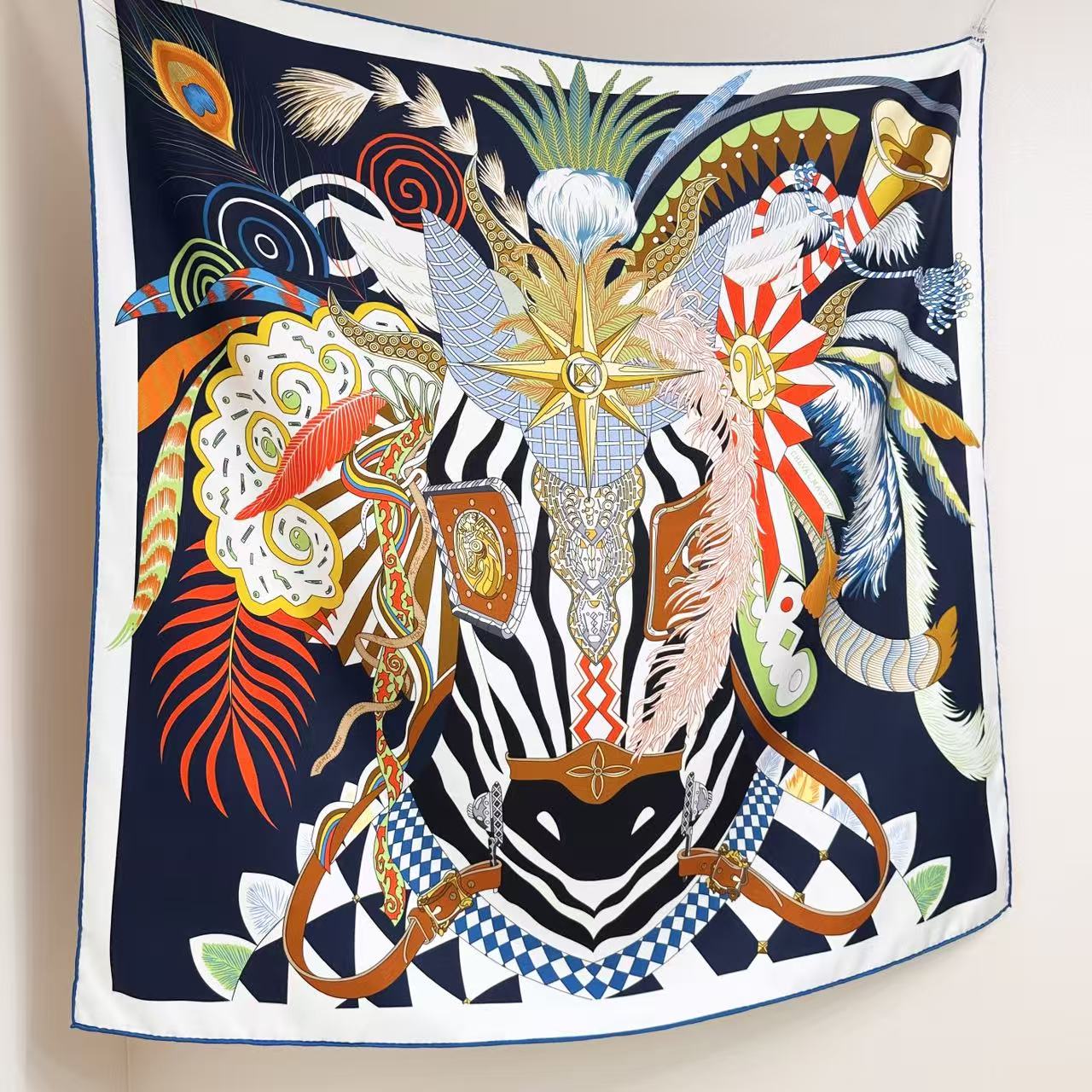 HERMES 26S SCARF 88 IN SILK 495801