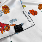 HERMES 26S PATTERNED SCARF 90 IN SILK AND CASHMERE 502224