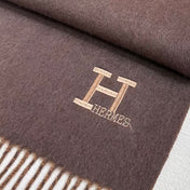 HERMES 26S SCARF 190 IN CASHMERE WOOL BLEND 492375