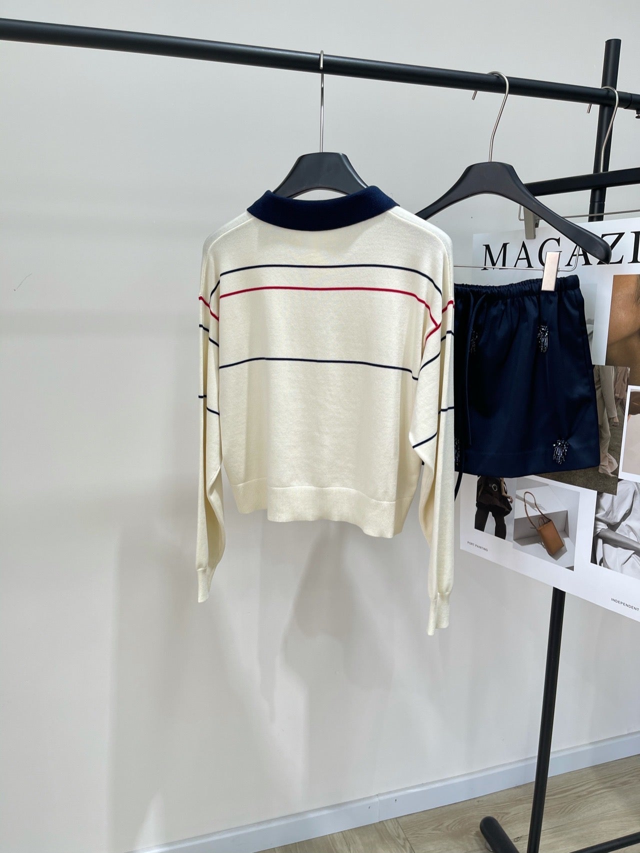 CELINE LONG-SLEEVE POLO SWEATER 275968