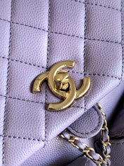 CHANEL 25S BACKPACK 17.5 CM IN PURPLE LAMBSKIN