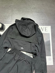 ALO 26S HOODED CROPPED JACKET & SHORTS SET 275