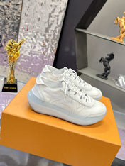 LV 26S SKATE SNEAKERS IN WHITE MESH TRANSLUCENT SOLE