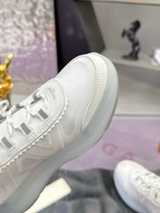 LV 26S SKATE SNEAKERS IN WHITE MESH TRANSLUCENT SOLE