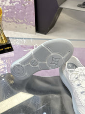 LV 26S SKATE SNEAKERS IN WHITE MESH TRANSLUCENT SOLE