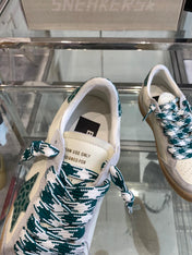 BALL STAR SNEAKERS GREEN CROCODILE EMBOSSED LEATHER STAR
