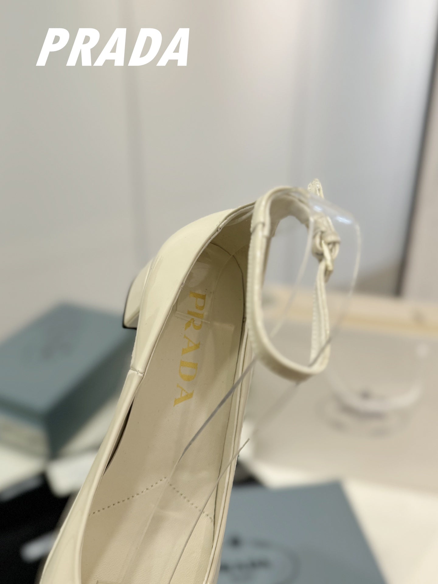 PRA NAPPA MARY JANE PUMPS CREAMY WHITE LAMBSKIN