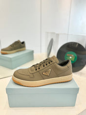 PRA DOWNTOWN PERFORATED SNEAKERS OLIVE CALFSKIN