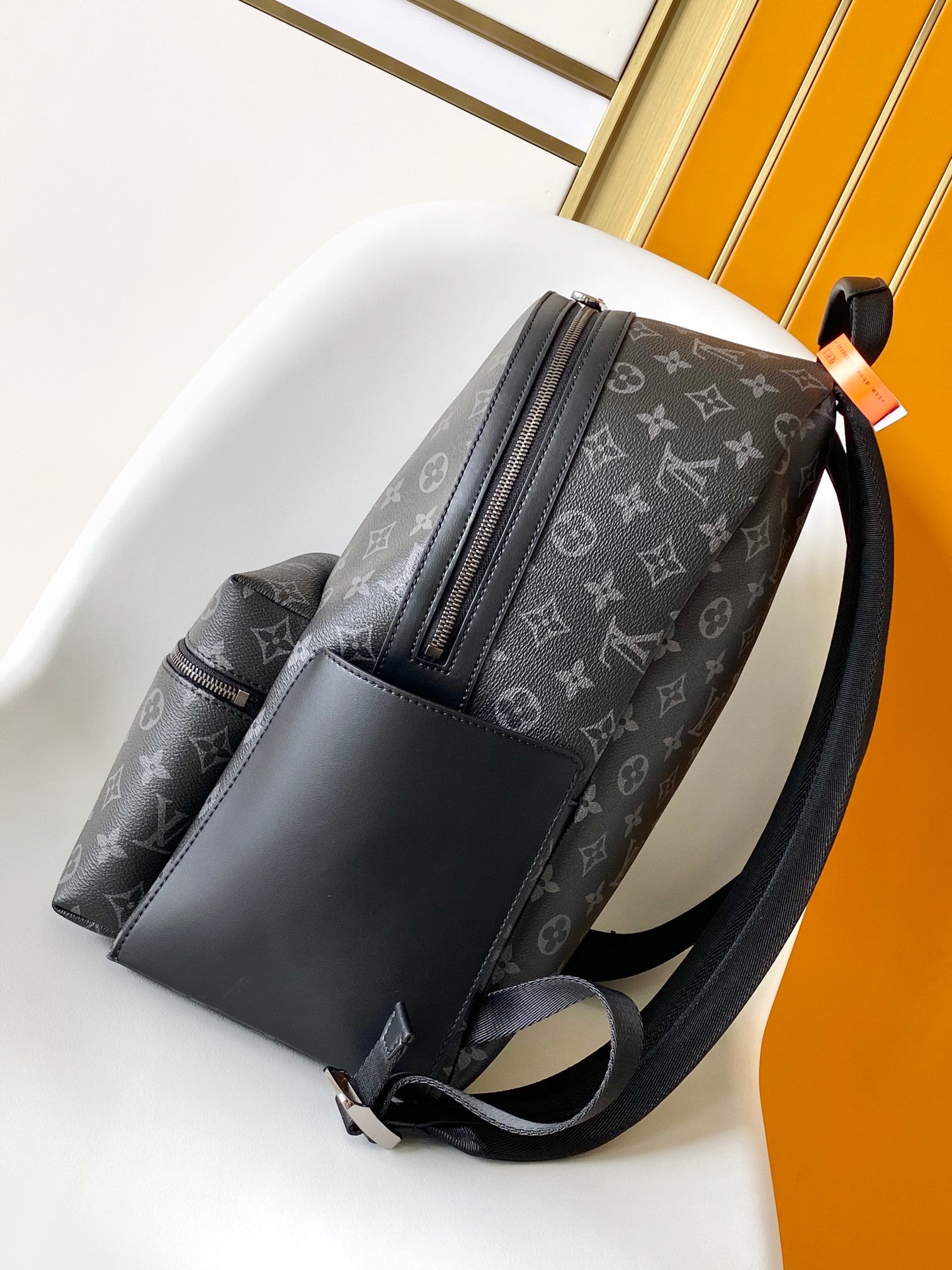 DISCOVERY BACKPACK 38 IN BLACK MONOGRAM ECLIPSE CANVAS AND TAURILLON