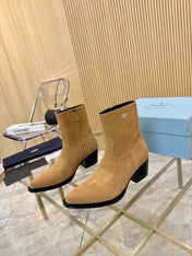 PRA ANKLE BOOTS IN TAN BROWN SUEDE