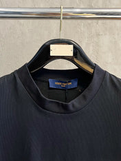 LV BLACK COTTON T-SHIRT EMBROIDERED LOGO 238862