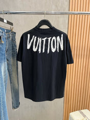 LV T-SHIRT IN BLACK COTTON 238860