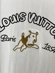LV T-SHIRT IN WHITE COTTON LOGO PRINT 238865