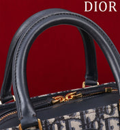 MONTAIGNE MINI DOCTOR BAG 20 IN BLACK MONOGRAM OBLIQUE JACQUARD MIX CALFSKIN