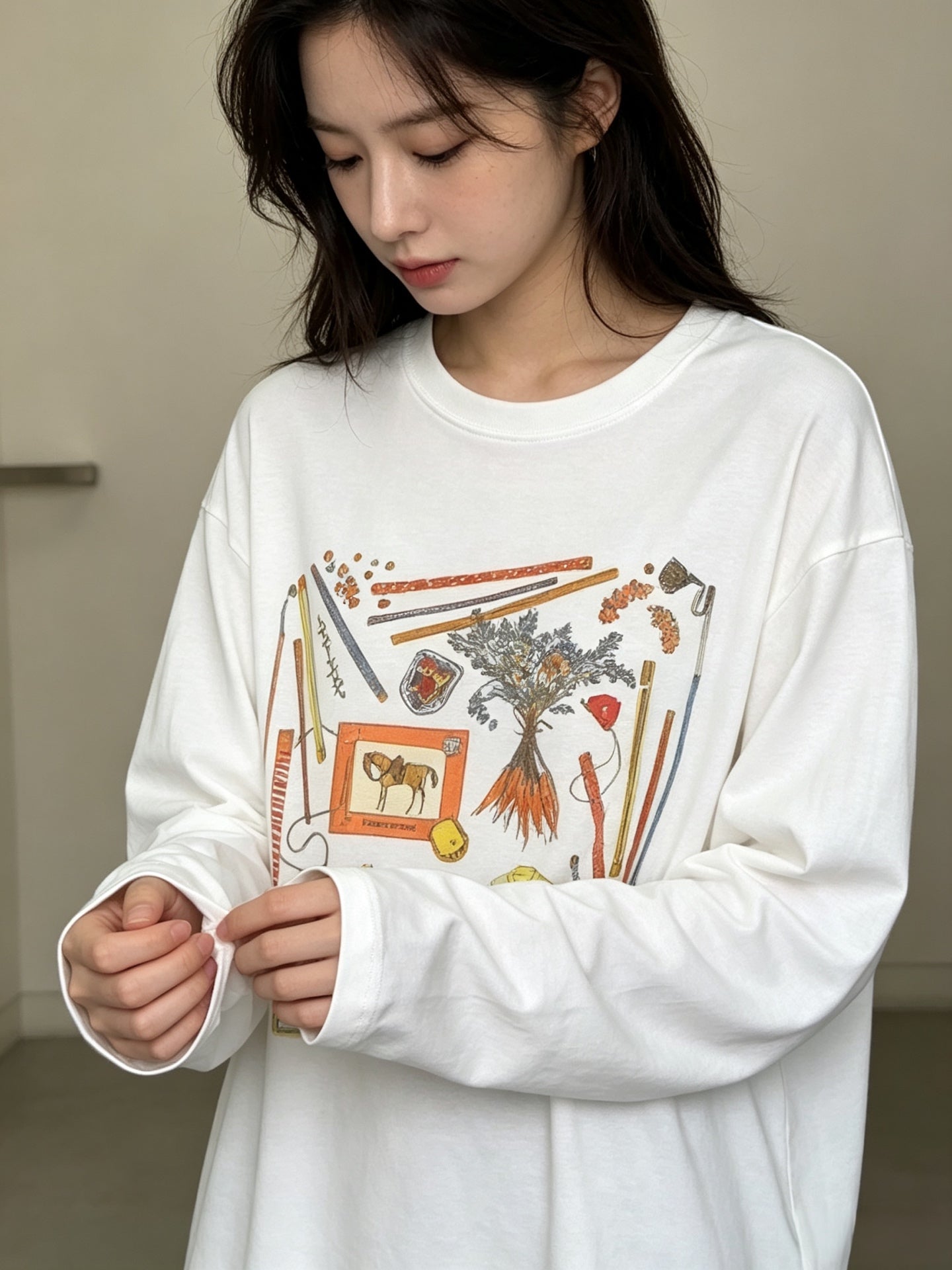 HERMES 26S LONG SLEEVE T-SHIRT 858