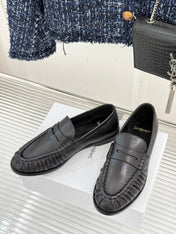 YSL 25S LOAFERS IN BLACK LAMBSKIN
