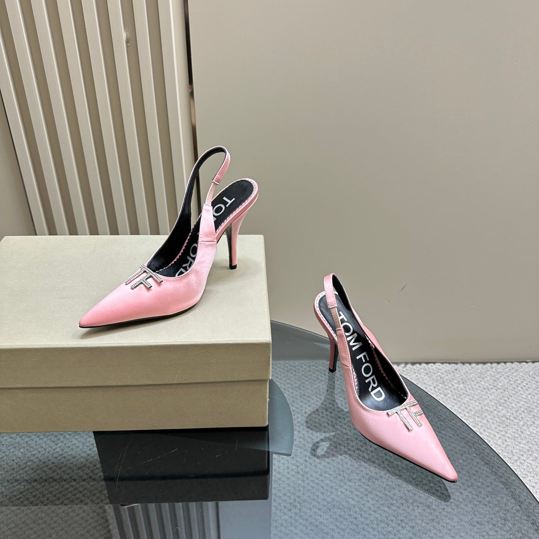 ANGELINA 10 CM SLINGBACK IN ROSE PINK CALFSKIN