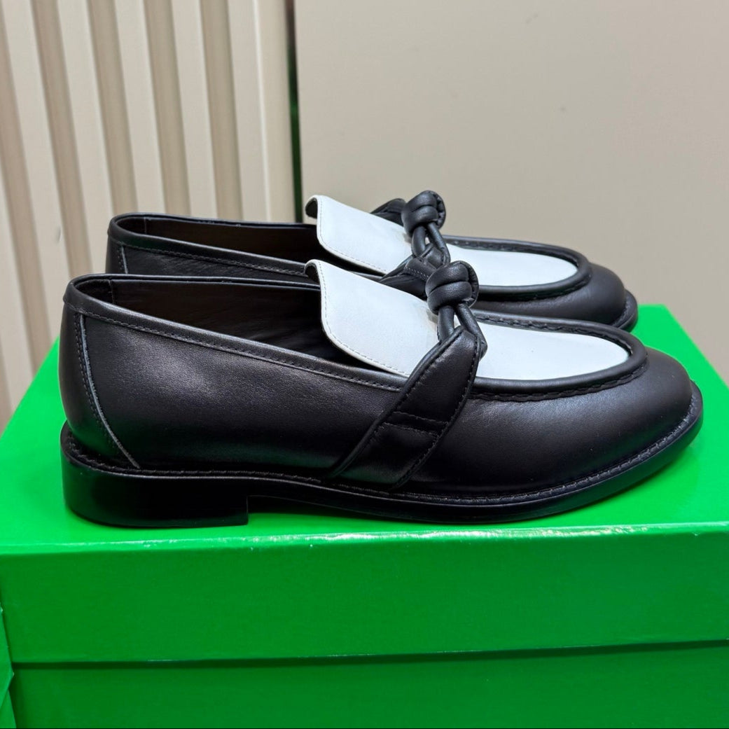 ASTAIRE LOAFER IN WHITE MIX BLACK CALFSKIN