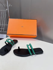 Georgia Sandals Teal Suede Black Calfskin
