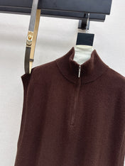 HERMES 25S SLEEVELESS CREW-NECK KNIT DRESS 313