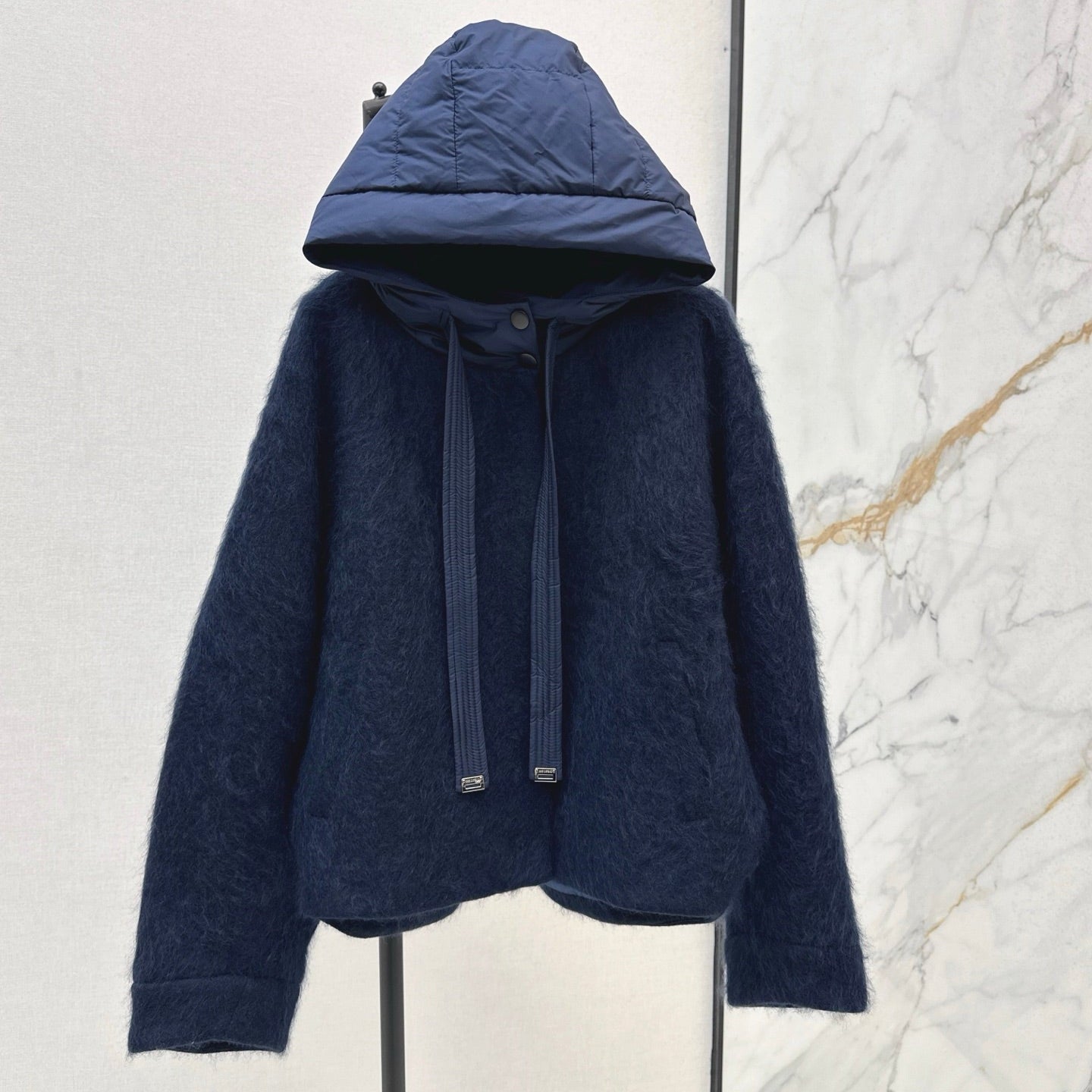 MAX MARA 25S HOODED KNIT JACKET 107