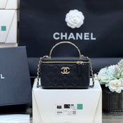 CHANEL 25S COCO CRUSH 17 IN BLACK CALFSKIN GOLD HARDWARE