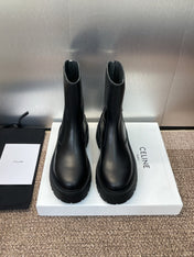 CELINE 26S ANKLE BOOTS 45 MM IN BLACK CALFSKIN