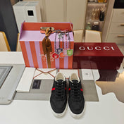 GUCCI 26S GG WEB SNEAKERS IN BLACK GG CANVAS