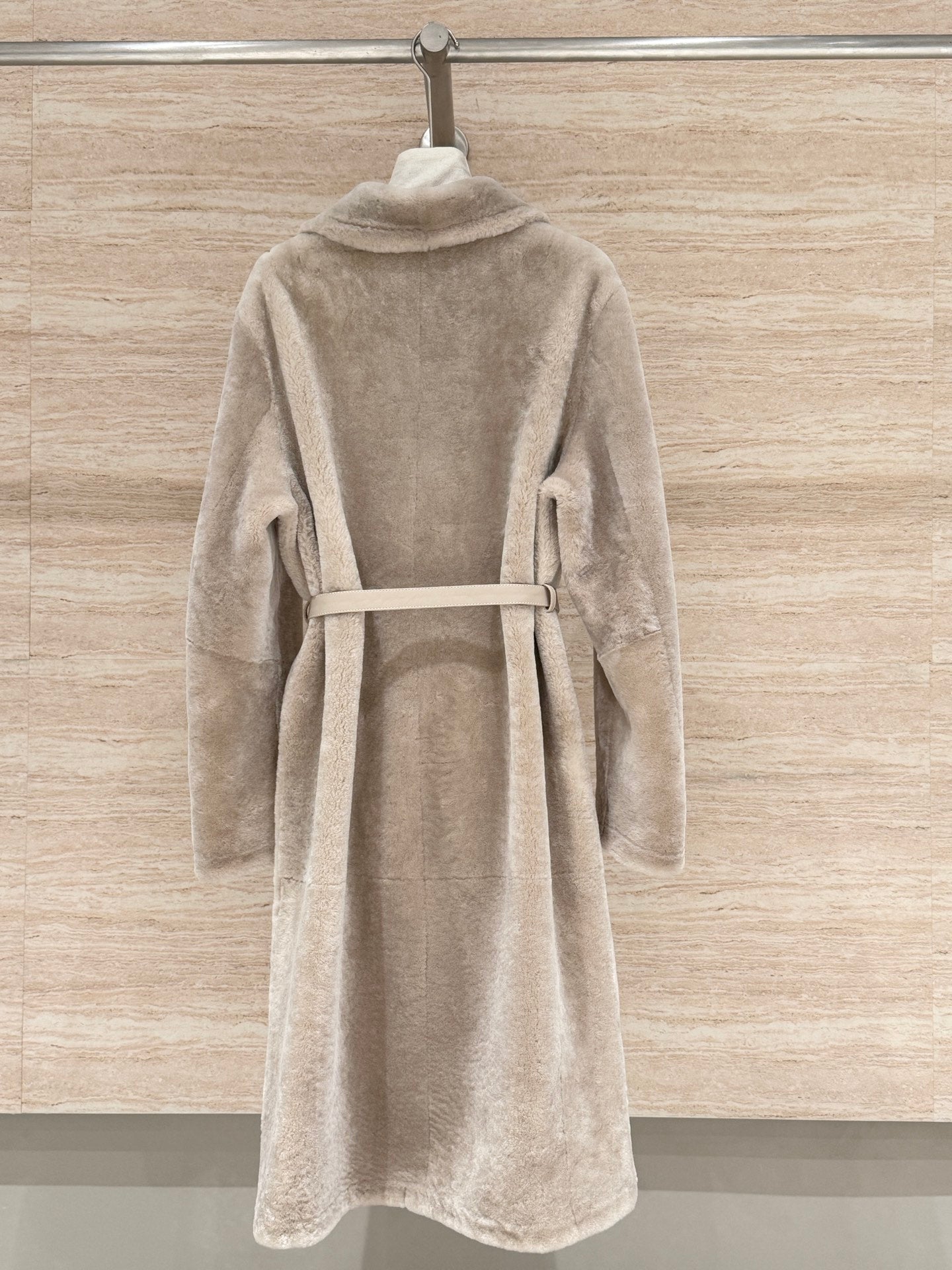 HERMES 25S LONG SHEARLING COAT 471