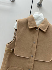 HERMES 26S SLEEVELESS JACKET 854