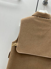 HERMES 26S SLEEVELESS JACKET 854