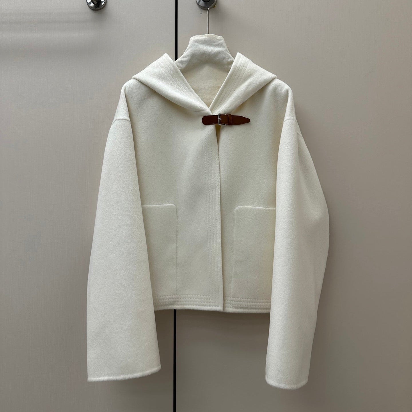 HERMES 26S CASHMERE HOODED JACKET 844
