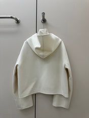 HERMES 26S CASHMERE HOODED JACKET 844