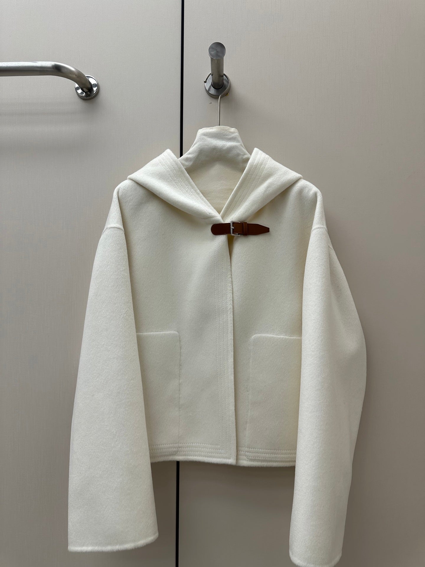 HERMES 26S CASHMERE HOODED JACKET 844