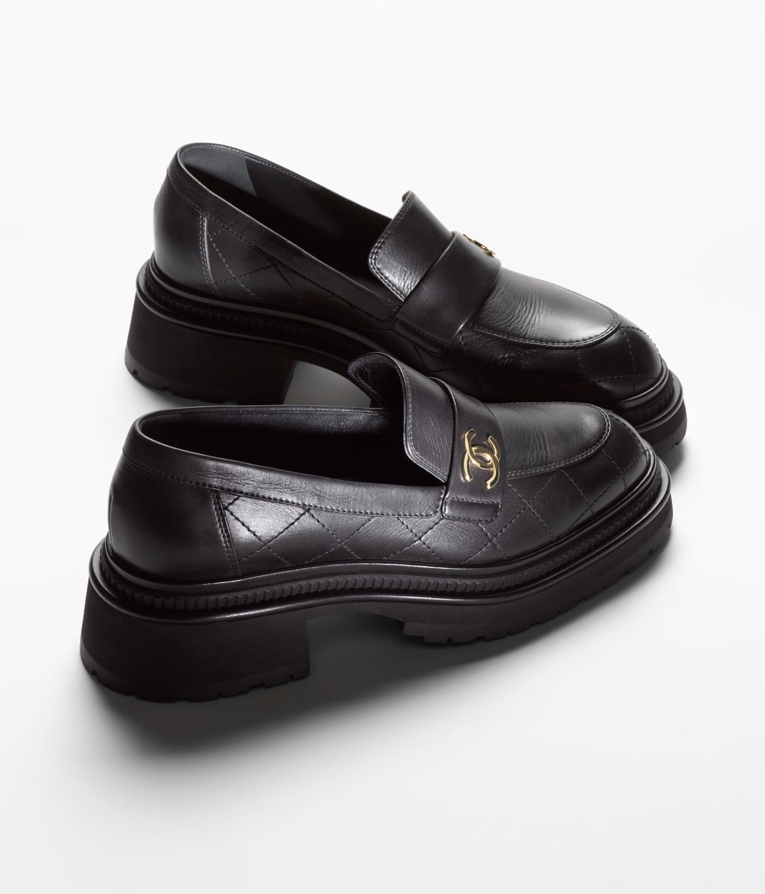 MOCCASINS BLACK CALFSKIN