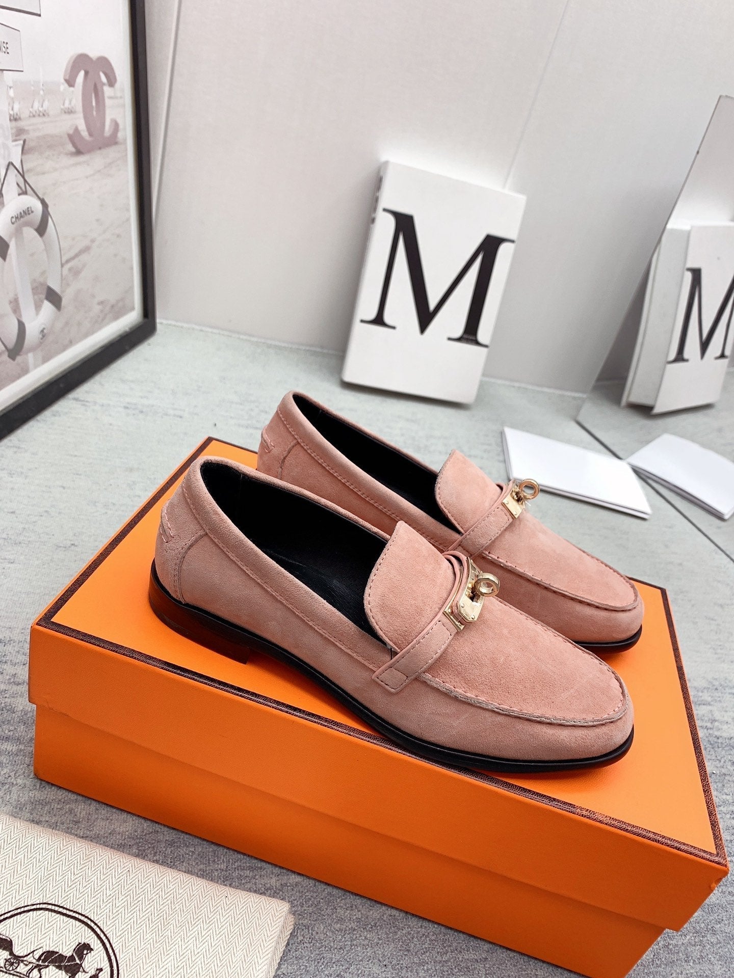 Destin Loafer Suede Light Pink